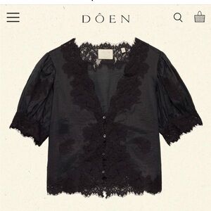 DOEN 
Idella Heirloom Top 
Black
NWT
SIZE - M